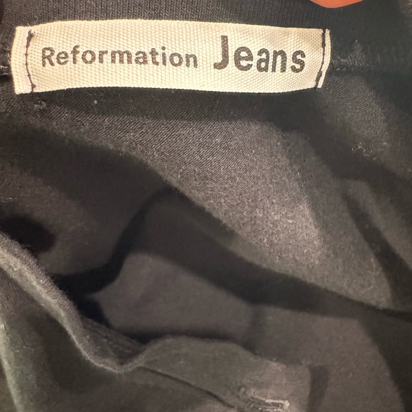 REFORMATION JEANS Organic Cotton Stretch Black Stein Midi Dress Size Small VGUC - Picture 6 of 8